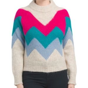 NWT Twins Italian ski sweater 90s colorblock med